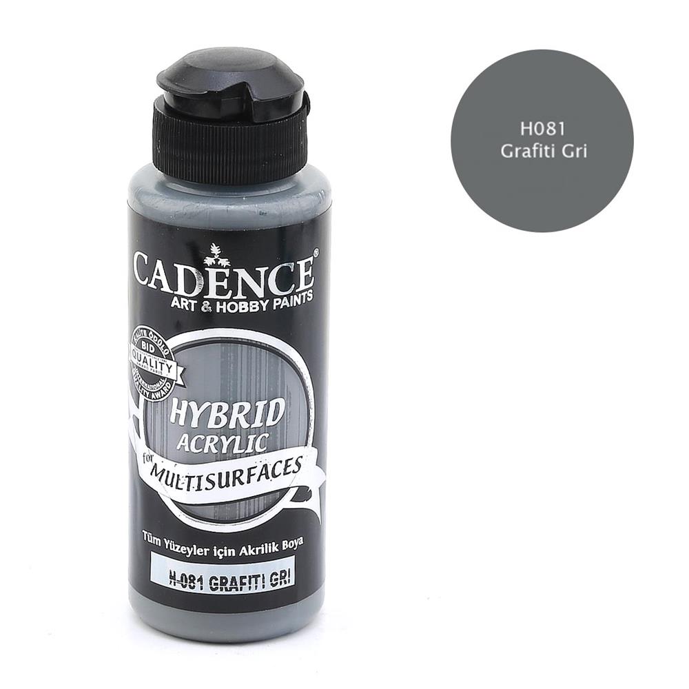 Cadence Multisurface Hibrit Akrilik Boya 120 ml Grafiti Gri H081