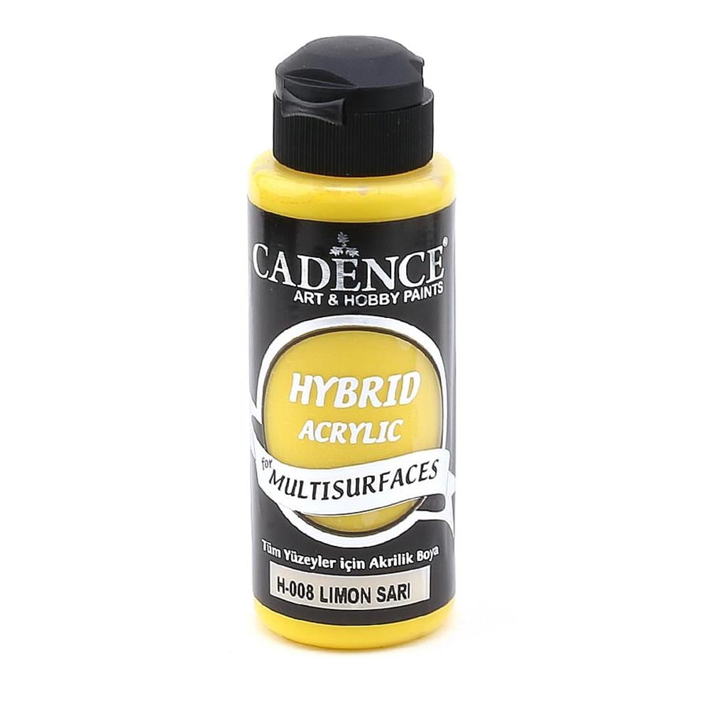 Cadence Multisurface Hibrit Akrilik Boya 120 ml - Limon Sarı H008
