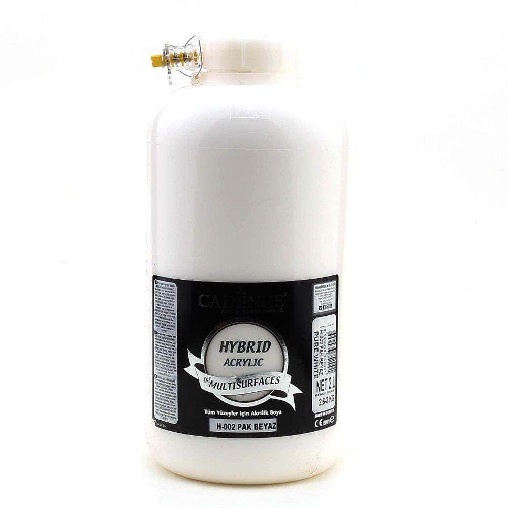 Cadence Multisurface Hibrit Akrilik Boya 2 Litre (3 KG) - Pak Beyaz H002