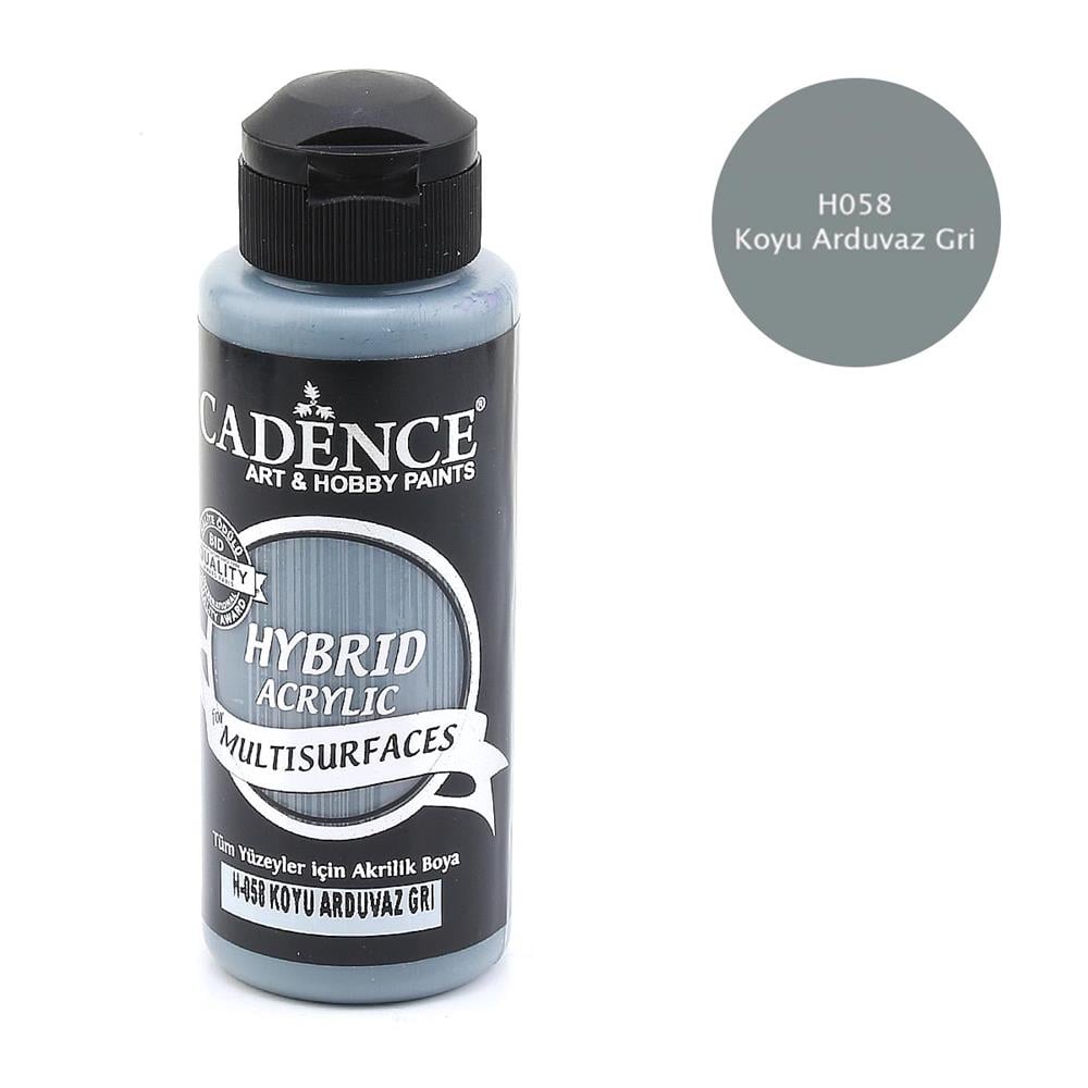 Cadence Multisurface Hibrit Akrilik Boya 120 ml Koyu Arduvaz Gri H058