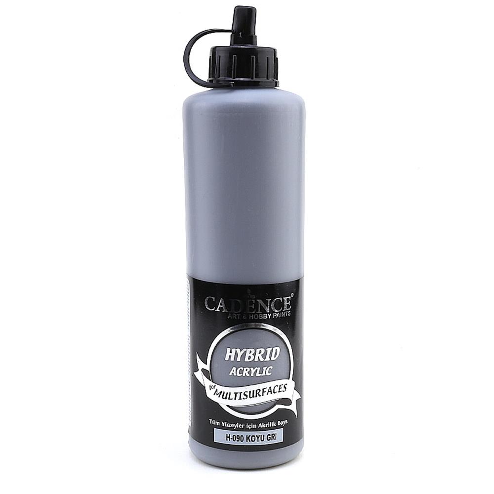 Cadence Multisurface Hibrit Akrilik Boya 500 ml - Koyu Gri H090
