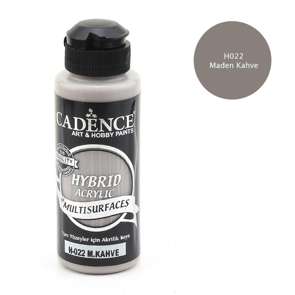 Cadence Multisurface Hibrit Akrilik Boya 120 ml Maden Kahve H022