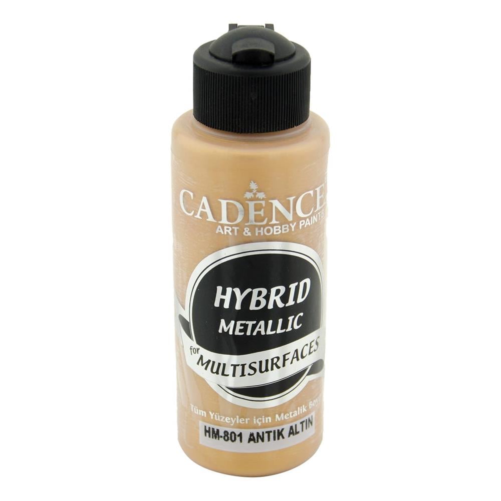 Cadence Multisurface Hibrit Metalik Boya 120 ml - Antik Altın HM801