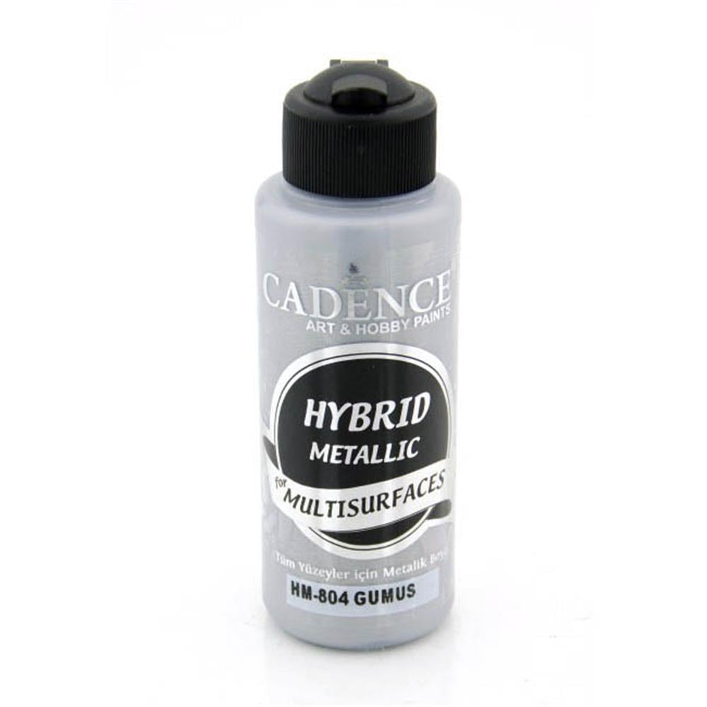 Cadence Multisurface Hibrit Metalik Boya 120 ml - Gümüş HM804