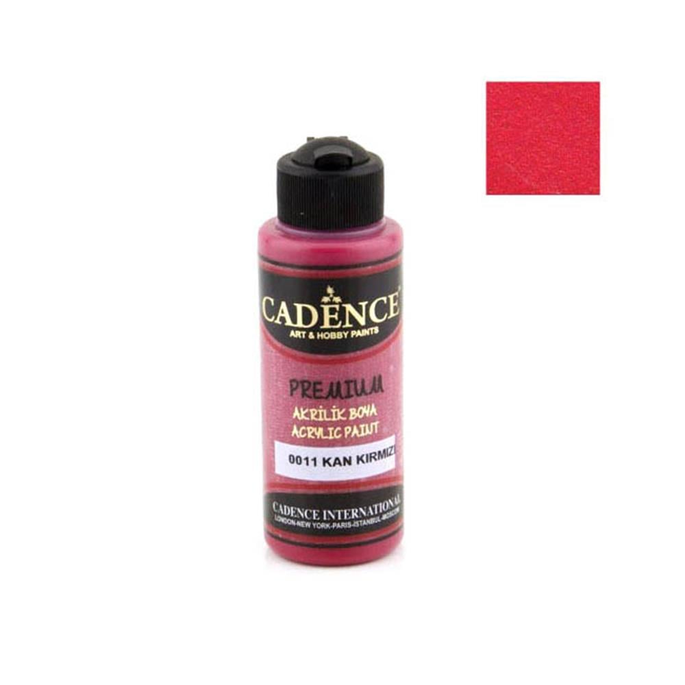 Cadence Premium Akrilik Boya 120 ml - Kan Kırmızı 0011