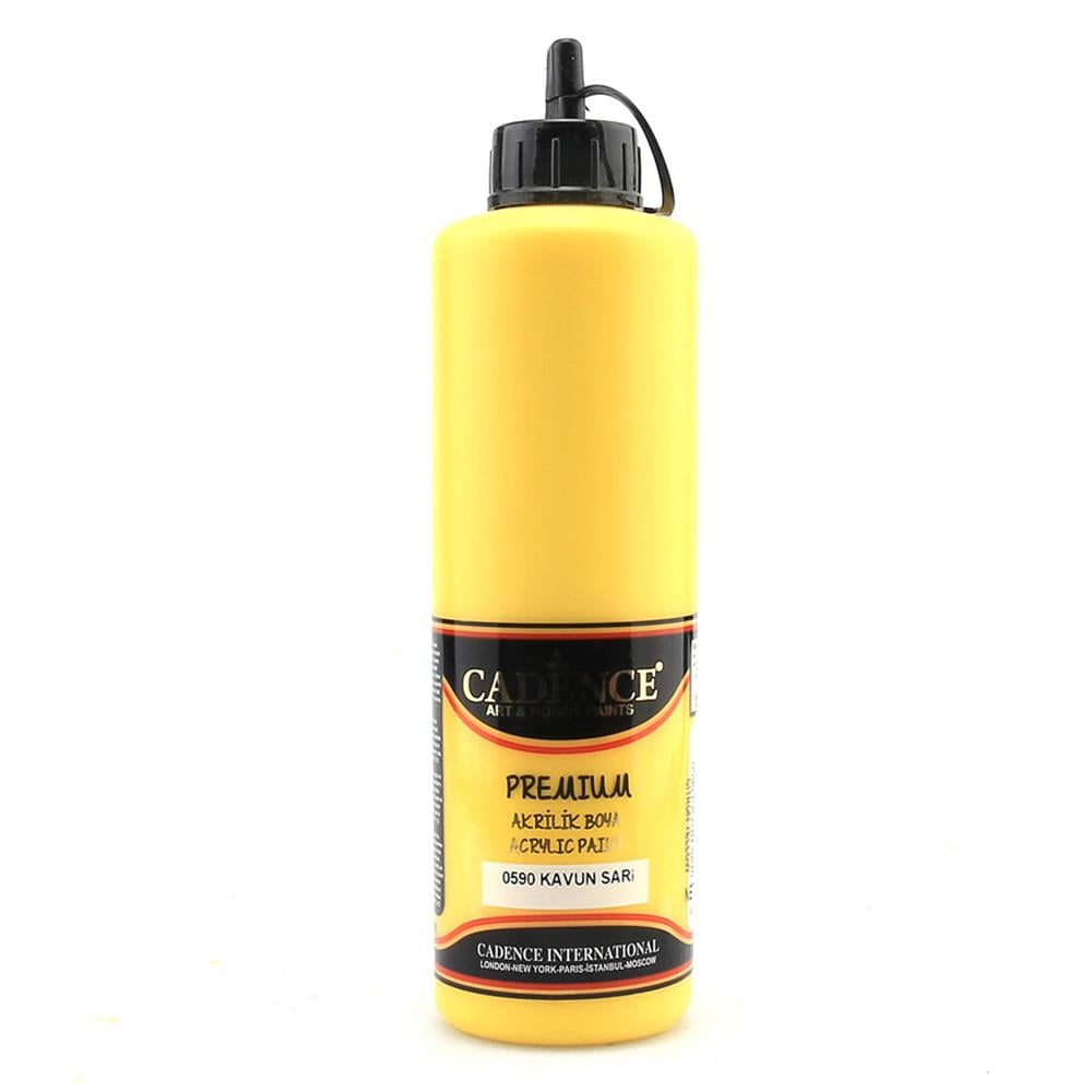 Cadence Premium Akrilik Boya 500 ML - Kavun Sarı 0590