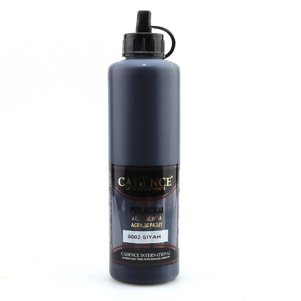 Cadence Premium Akrilik Boya 500 ml Siyah 0002