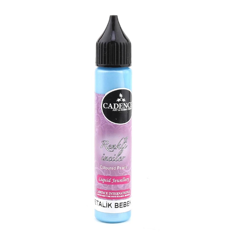 Cadence Renkli İnciler Boncuk Boya - 591 Metalik Bebek Mavi