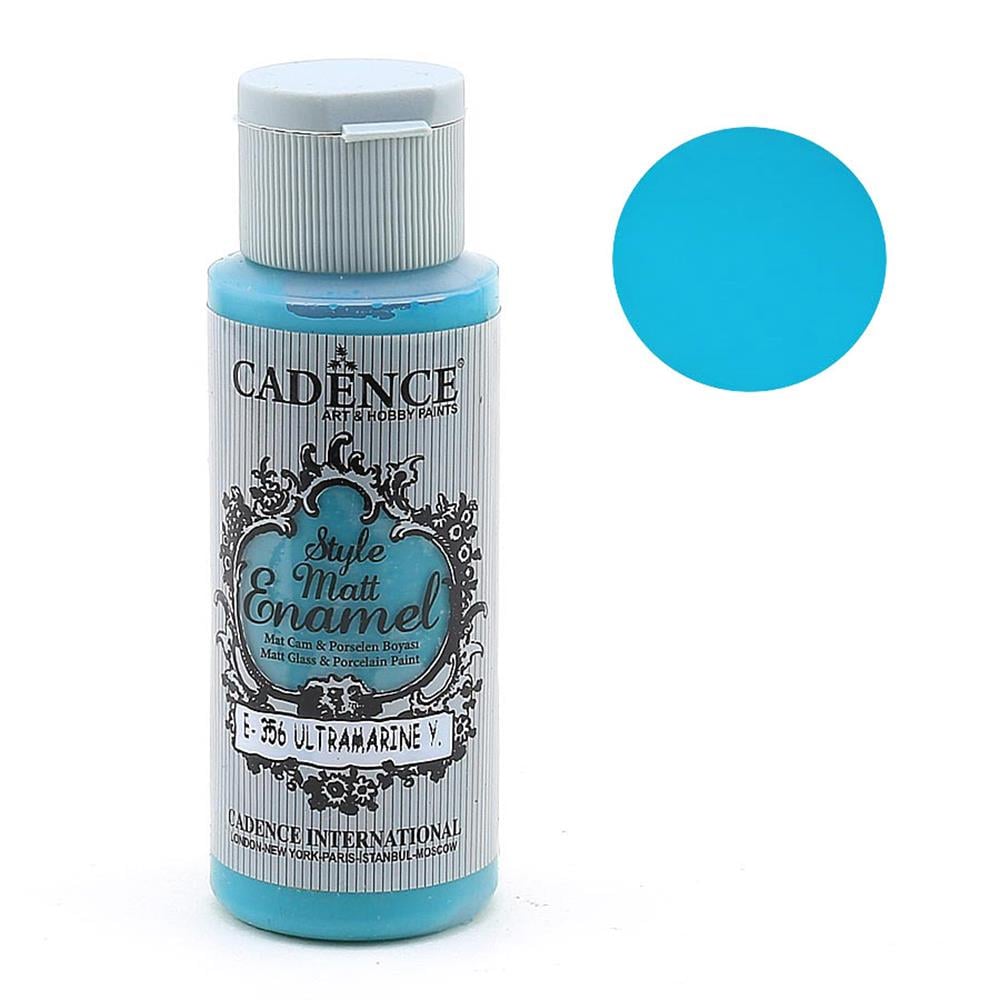 Cadence Style Matt Enamel Cam ve Porselen Boyası - E 356 Ultramarine Yeşil