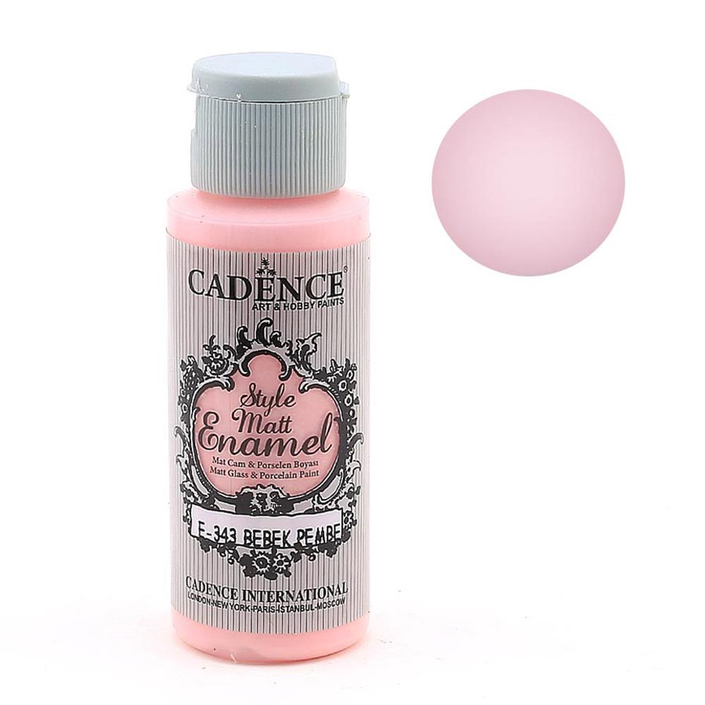 Cadence Style Matt Enamel Cam ve Porselen Boyası - E 343 Bebek Pembe 