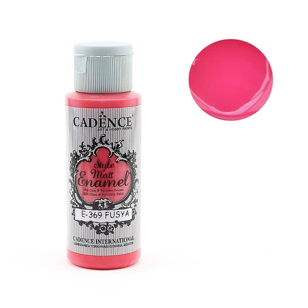 Cadence Style Matt Enamel Cam ve Porselen Boyası - E 369 Fuşya