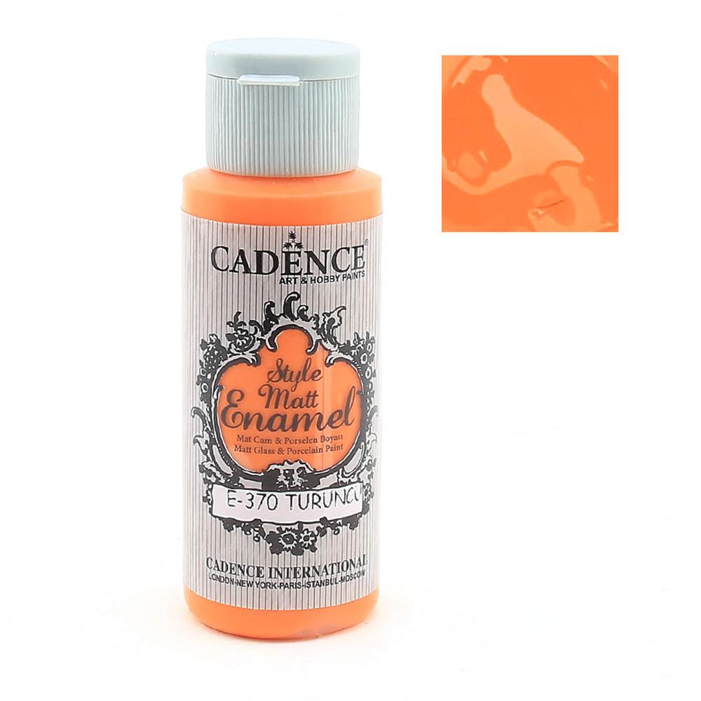 Cadence Style Matt Enamel Cam ve Porselen Boyası - E 370 Turuncu