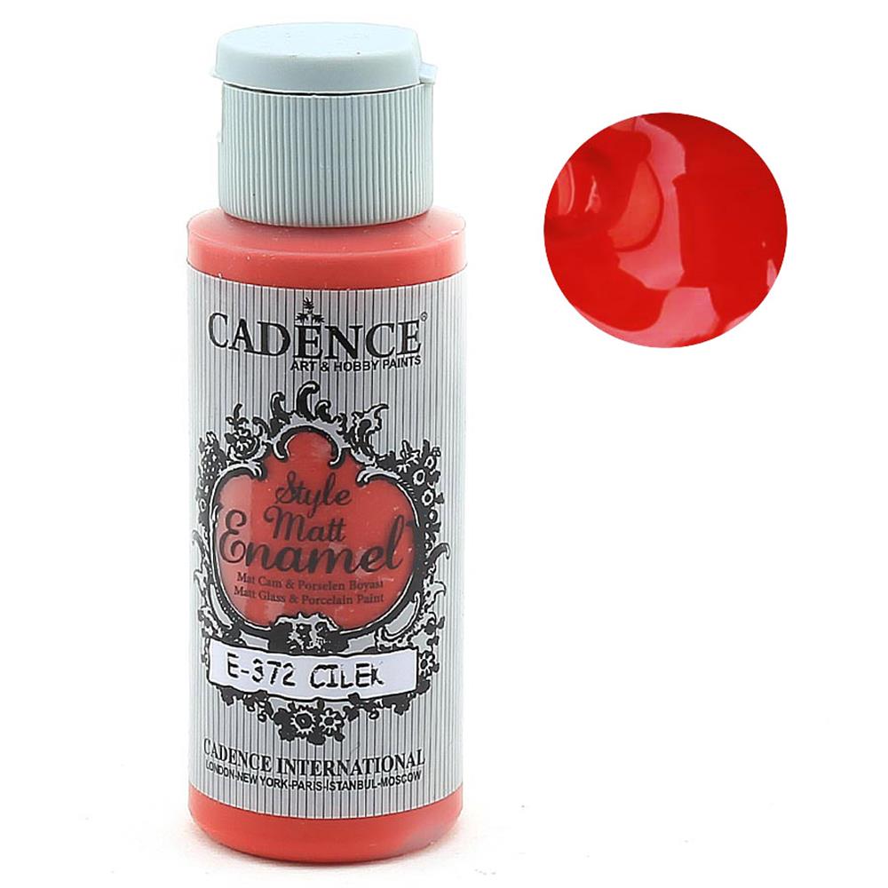 Cadence Style Matt Enamel Cam ve Porselen Boyası - E 372 Çilek