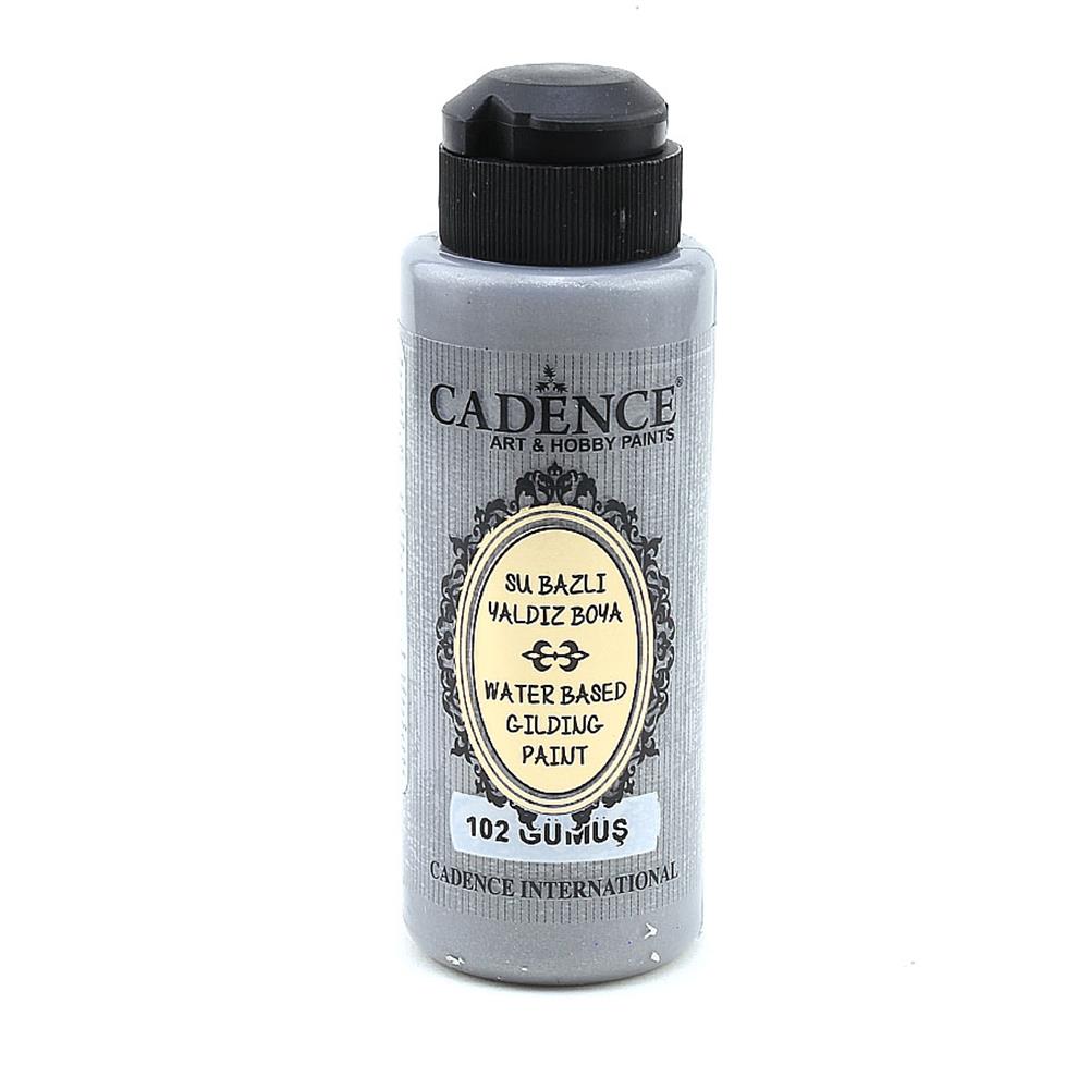 Cadence Su Bazlı Yaldız Boya 120 ml Gümüş 102