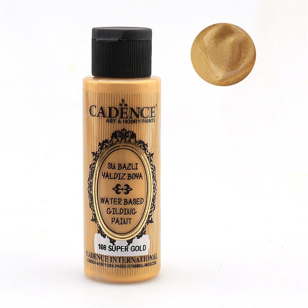 Cadence Su Bazlı Yaldız Boya 70 ml - Süper Gold 108