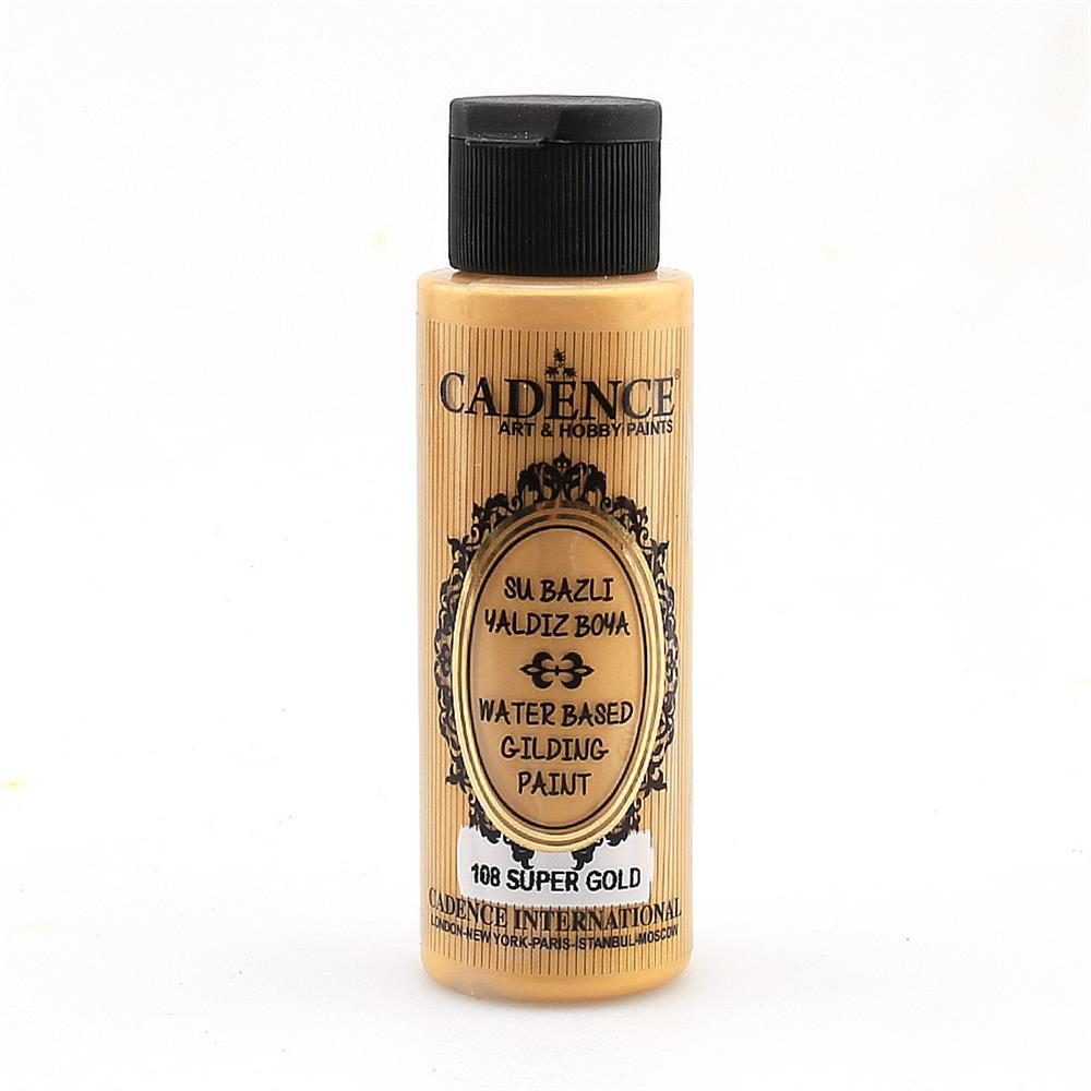 Cadence Su Bazlı Yaldız Boya 70 ml - Süper Gold 108