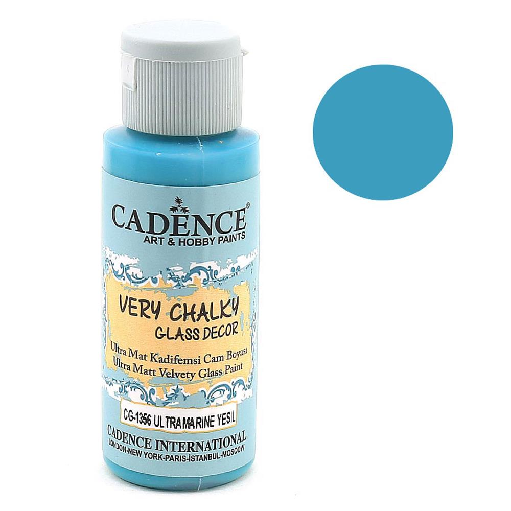 Cadence Very Chalky Glass Decor Cam Boyası - CG 1356 Ultramarine Yeşil 