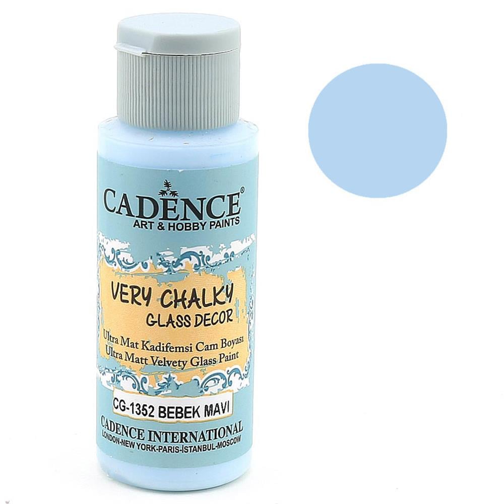 Cadence Very Chalky Glass Decor Cam Boyası - CG 1352 Bebek Mavi