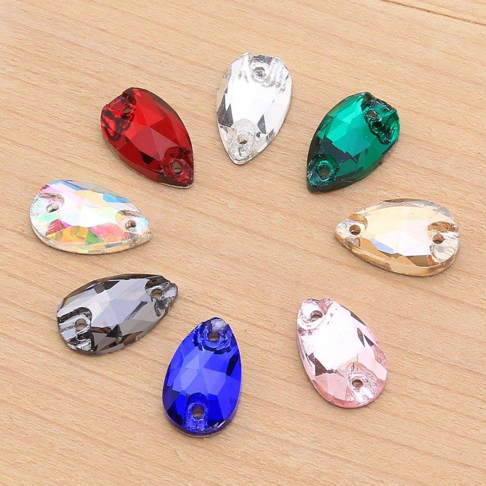 Damla Şeklinde Dikme Kristal Taş 7 x 12 mm ( 10 adet )