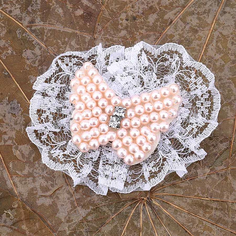 Dantelli İnci Kelebek Motif