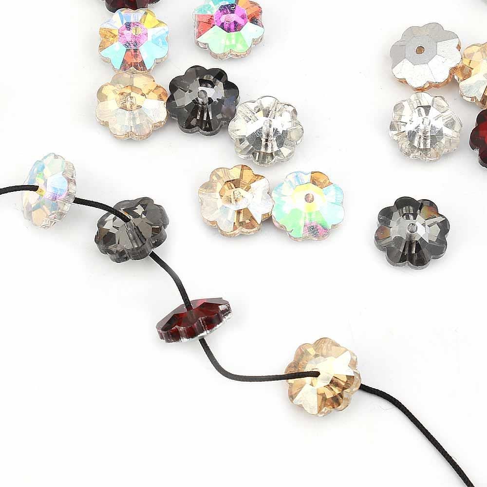 Delikli Cam Çiçek Taş 5 Adet