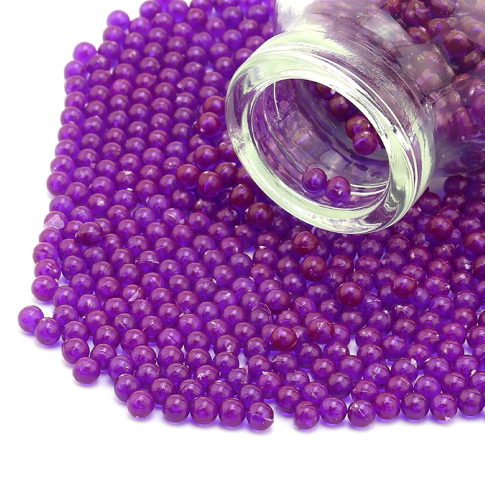 Deliksiz Plastik Boncuk 4 mm Mor