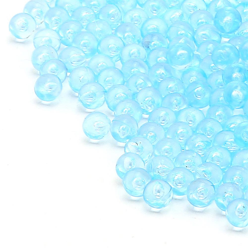 Deliksiz Plastik Boncuk 4 mm Turkuaz