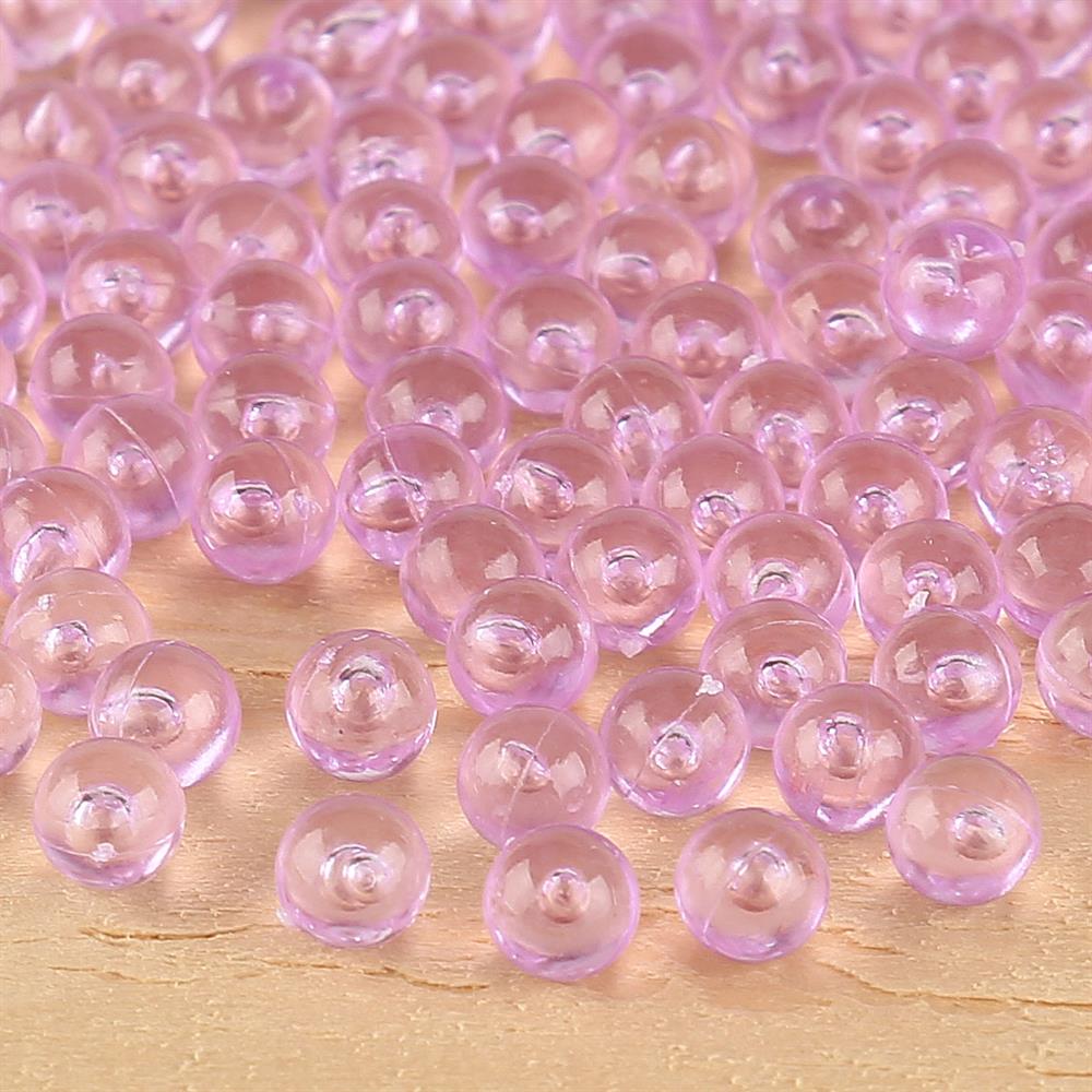 Deliksiz Plastik Boncuk 6 mm Açık Mor