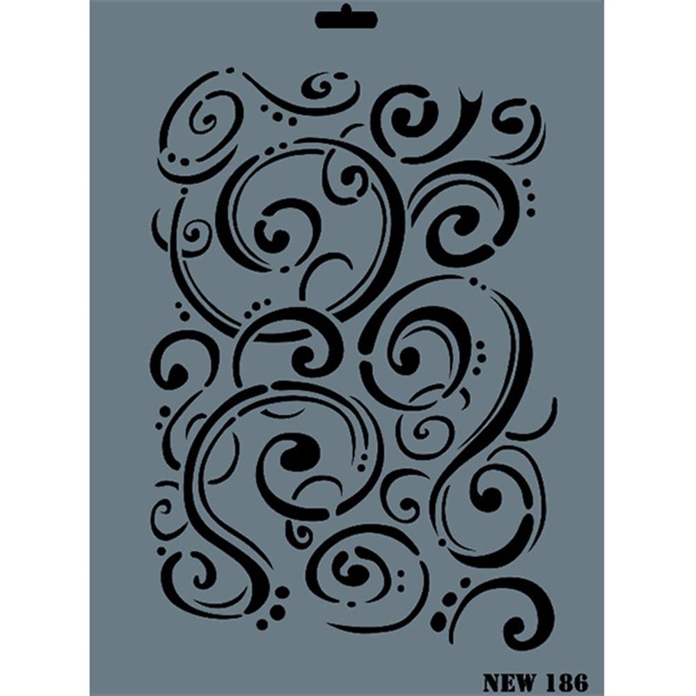 Desen Stencil Şablon 25X35 cm - Rich New 186
