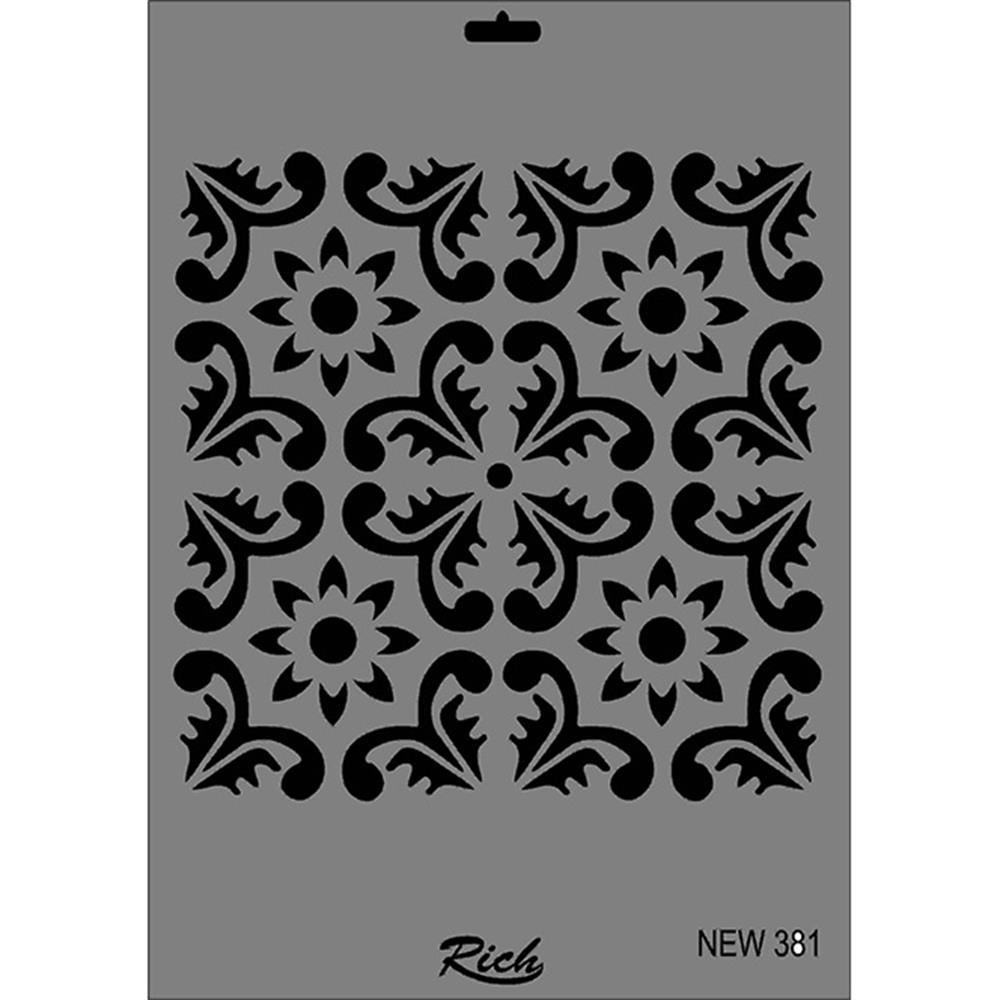 Desen Stencil Şablon 25X35 cm - Rich New 381