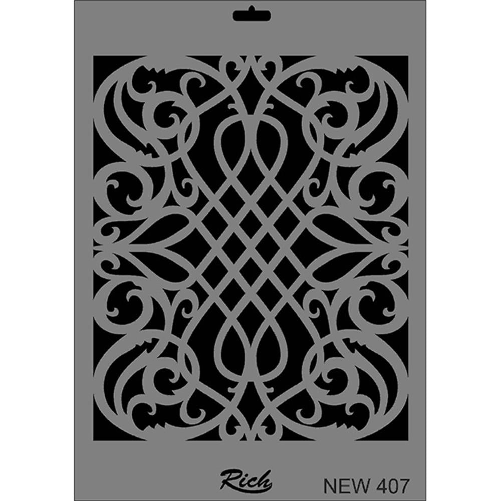 Desen Stencil Şablon 25X35 cm - Rich New 407