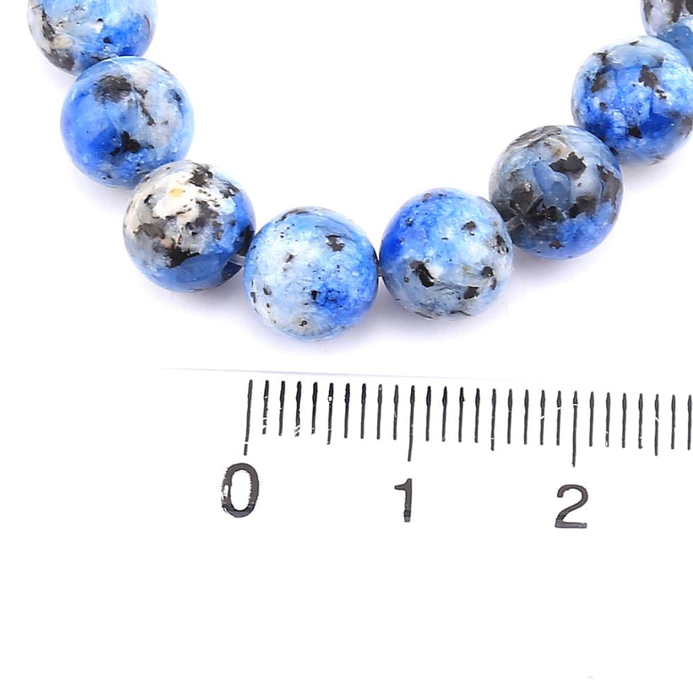 Desenli Mavi Kuvars Boncuk