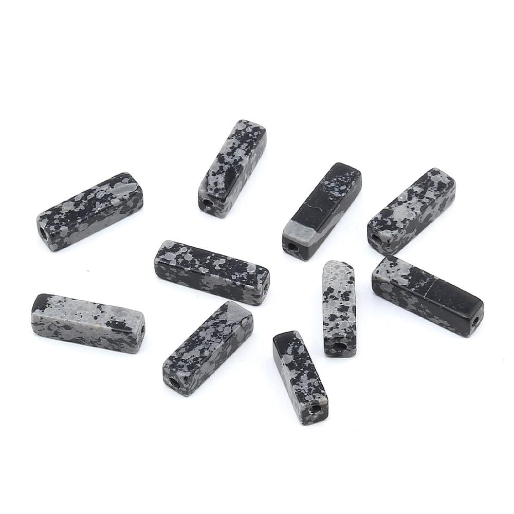 Dikdörtgen Obsidyen Taşı Boncuk