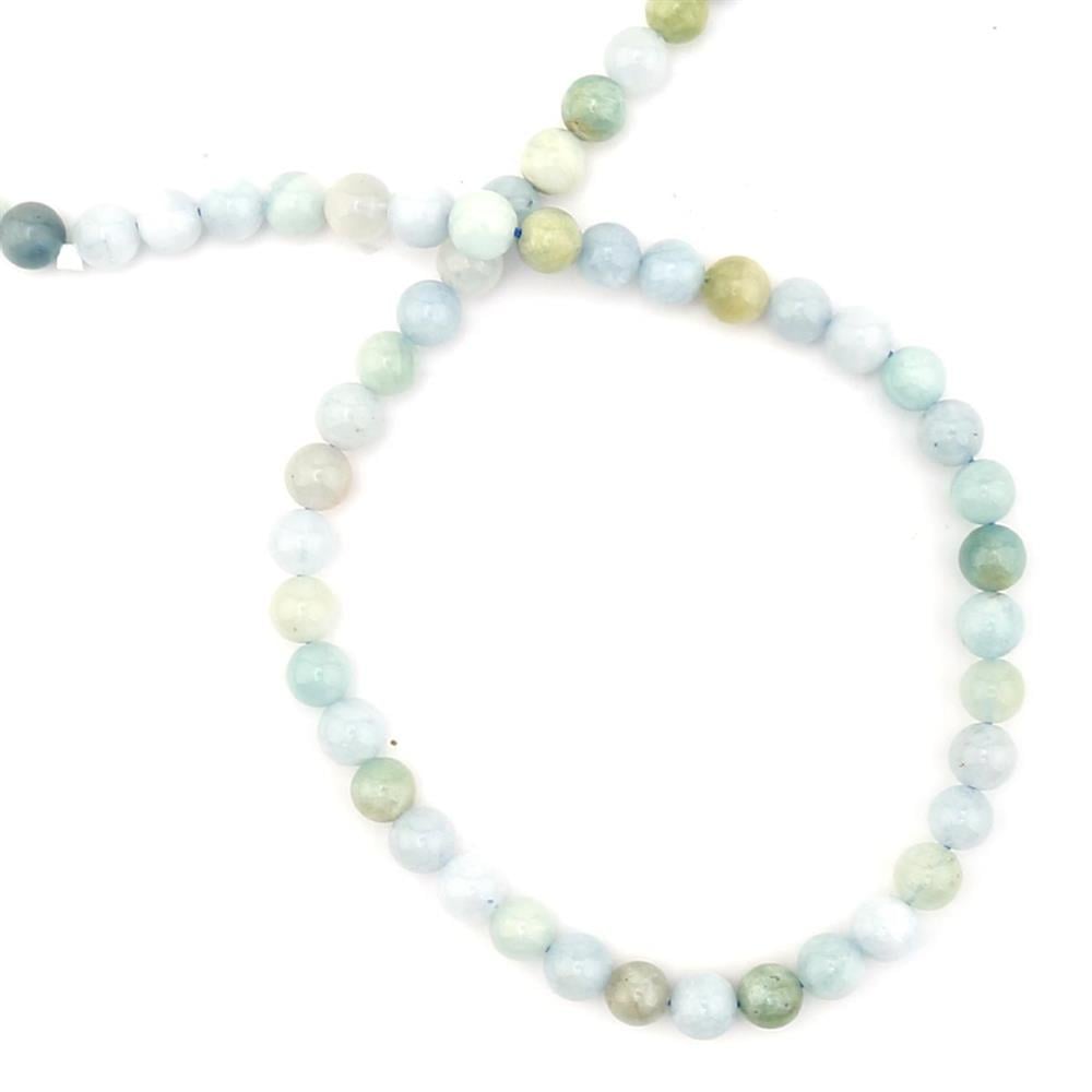 Doğal Aquamarin Taşı Boncuk