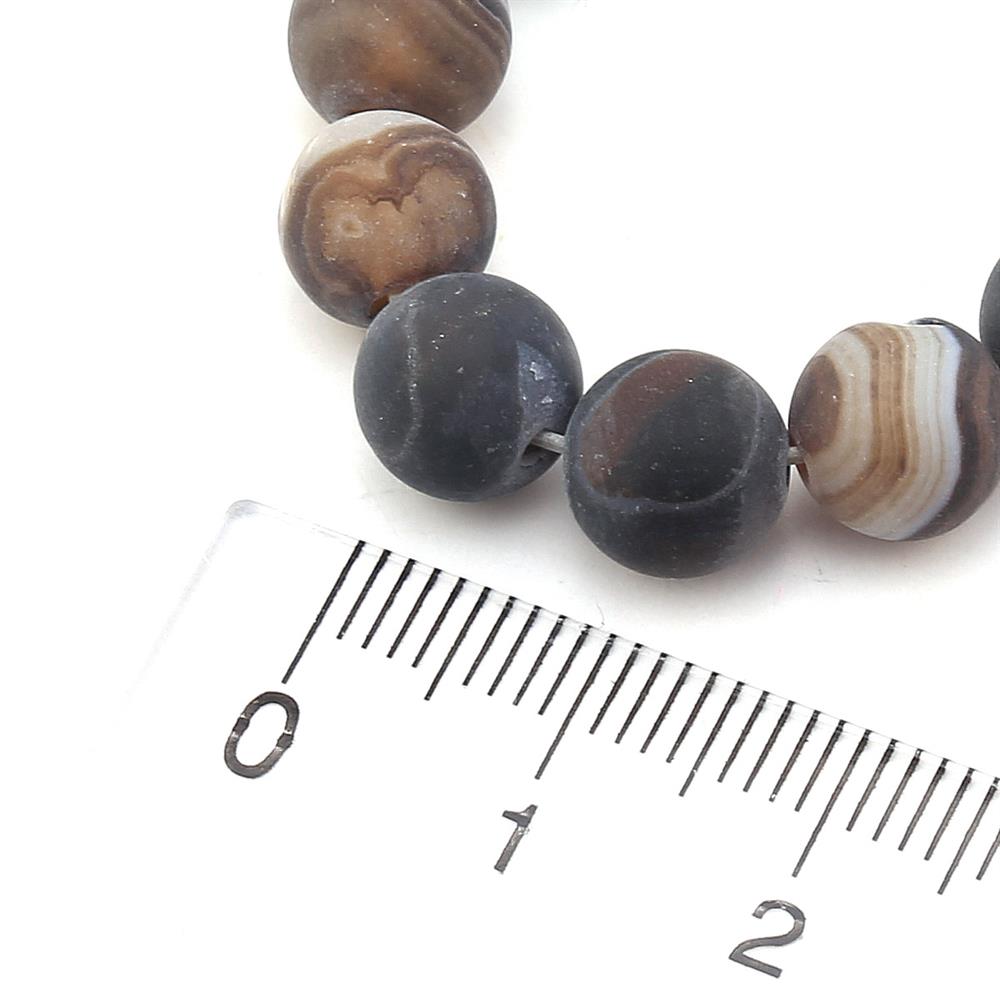 Doğal Mat Akik Boncuk Kahverengi