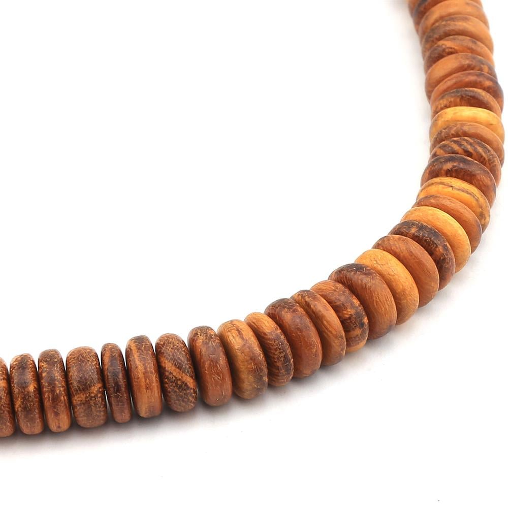 Doğal Ud Ağacı Bambu Boncuk Elips