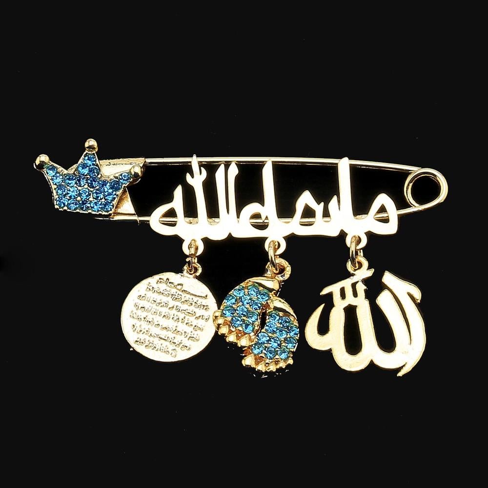 Dualı Bebek İğnesi Mavi Taç Model