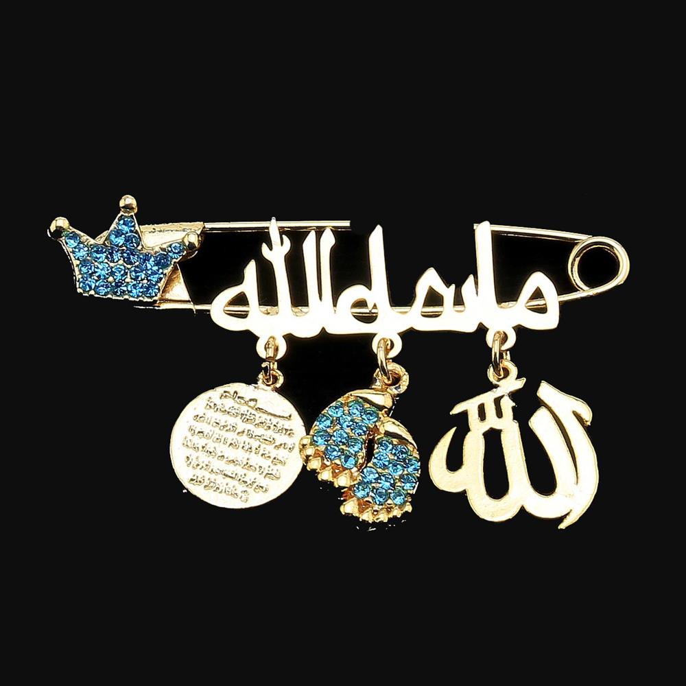 Dualı Bebek İğnesi Mavi Taç Model