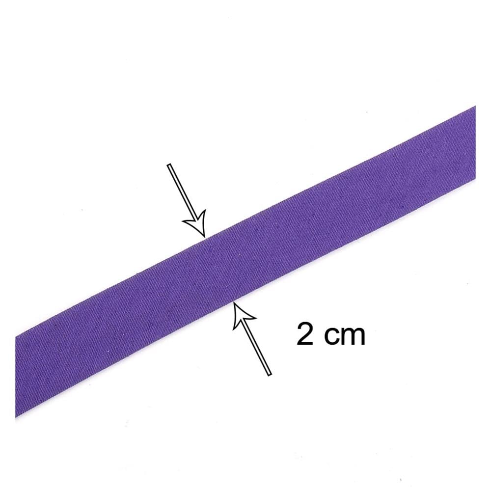 Düz, Renkli, 2cm Koton Biye 