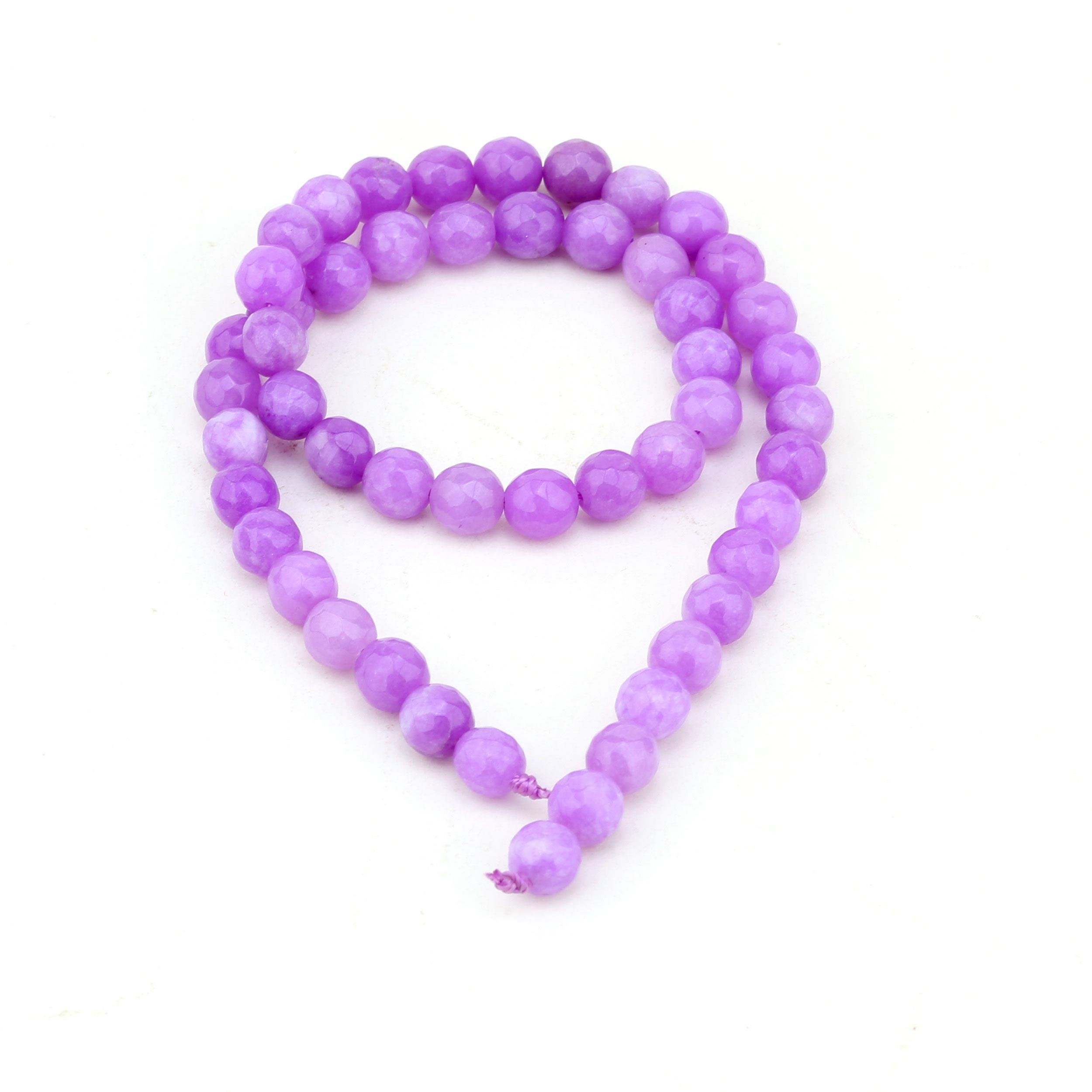 Fasetli Bordo Kuvars Taşı Boncuk 8 mm