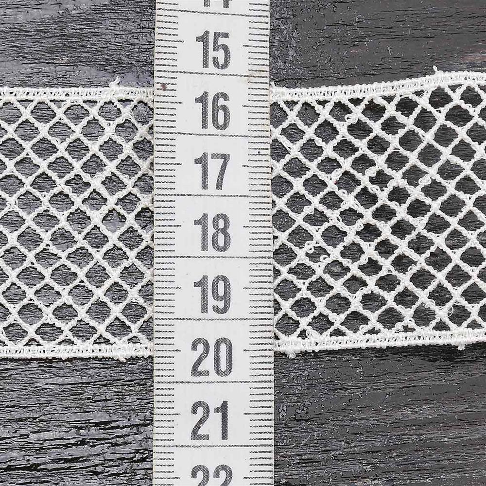 File Güpür Dantel Geniş Krem