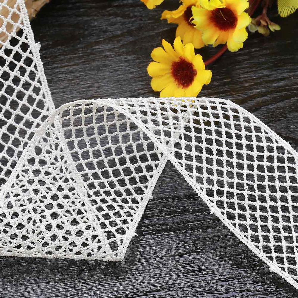 File Güpür Dantel Geniş Krem