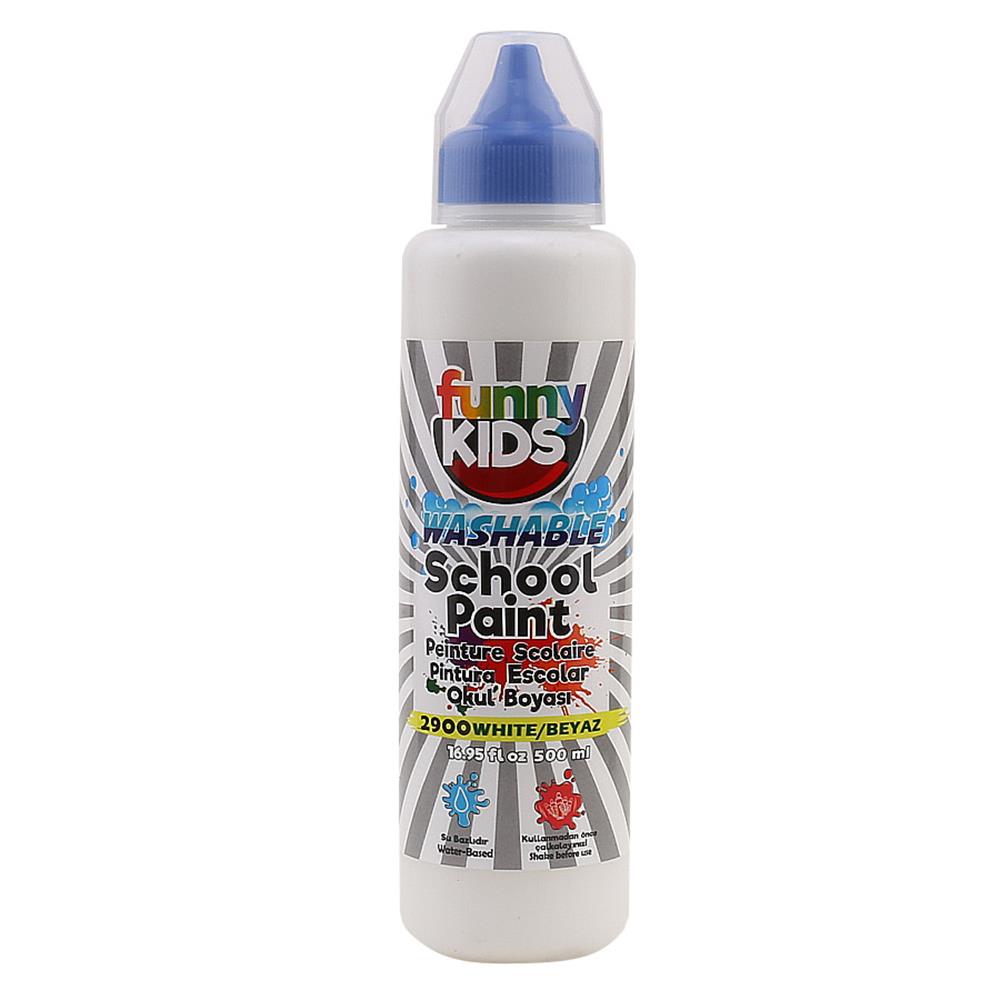 Funny Kids Yıkanabilir Akrilik Okul Boyası 500 ml Beyaz