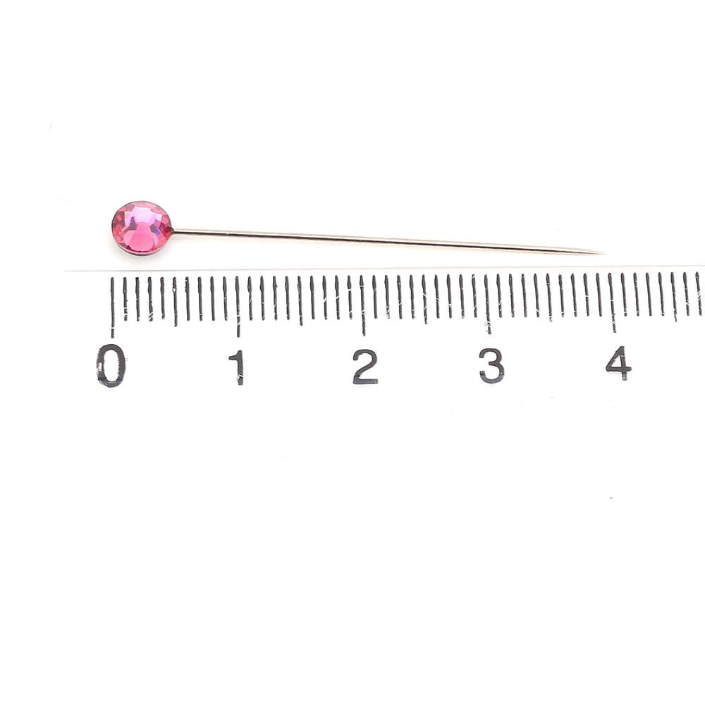 Fuşya Kristal Taşlı Eşarp Şal İğnesi 12 adet