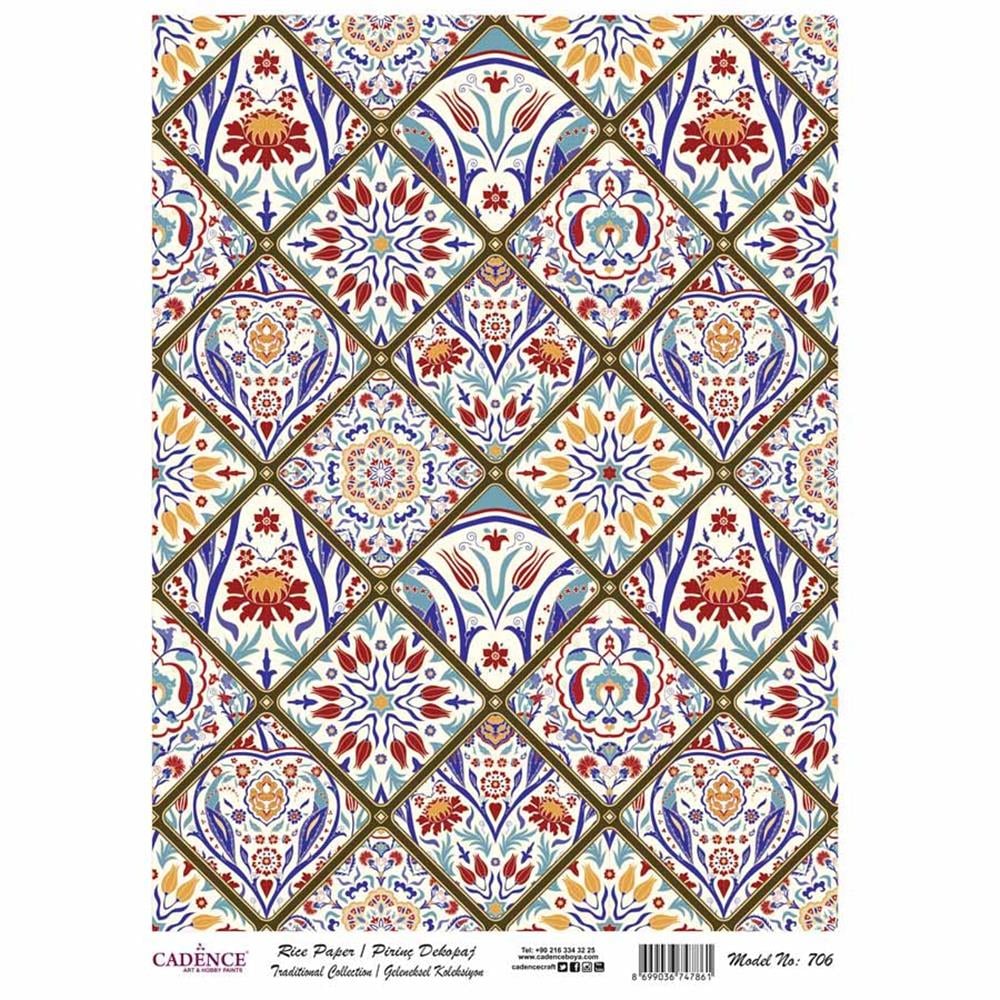 Geleneksel Koleksiyon Pirinç Dekopaj Kağıdı 30x42 cm - Model 706
