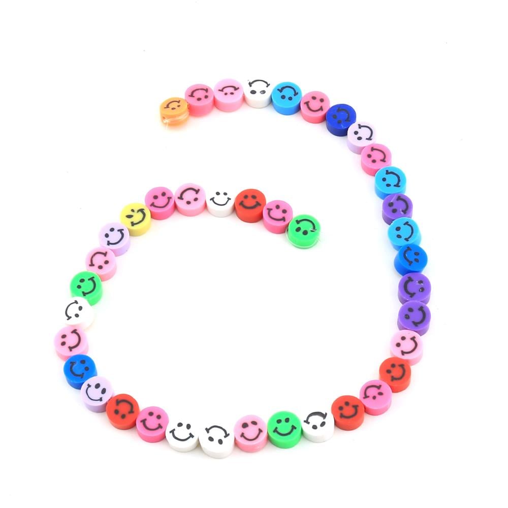 Gülen Yüz Fimo Hamur Boncuklar