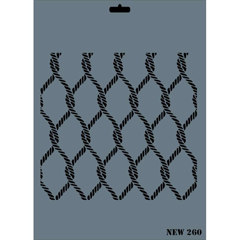 Halat İp Stencil Şablon 25X35 cm - Rich New 260