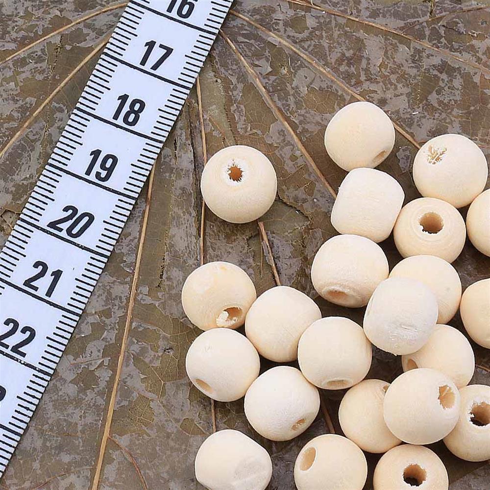 Ham Ahşap Tahta Boncuk ( 50 Adet )