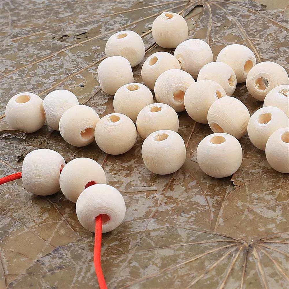 Ham Ahşap Tahta Boncuk ( 50 Adet )