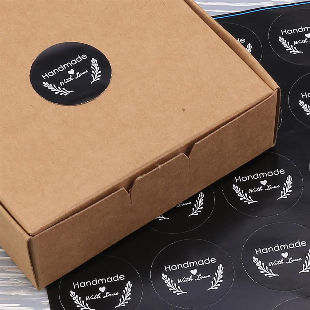 HandMade With Love Siyah Sticker